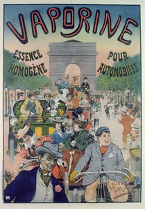 Poster publicidade do óleo de gasolina cor Vaporine litho